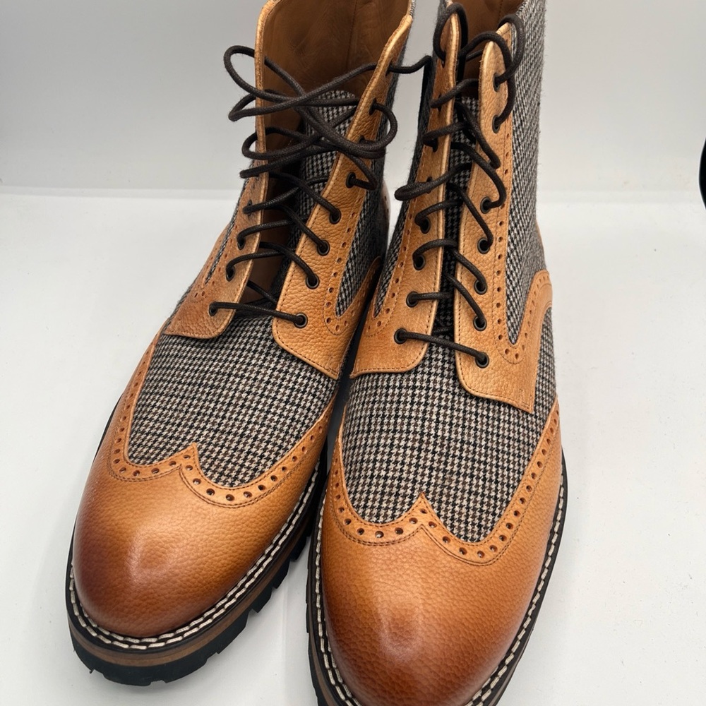 New Without Box TAFT Holt Boots in Honey Size 12.5 US EU 47. Made In Spain